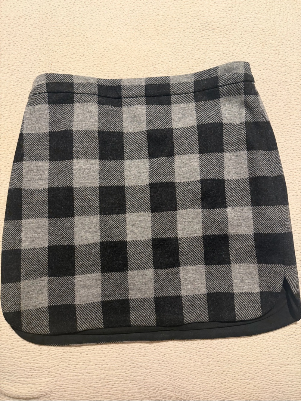Madewell Black and Gray Check Mini Skirt Size 2
